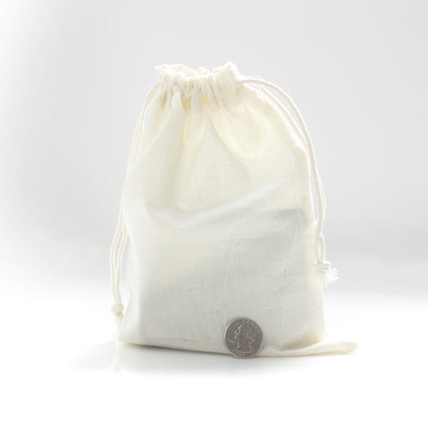 Knitial Brand Cotton Muslin Drawstring Bags (25 Pack)