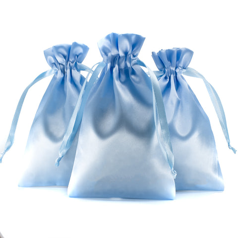 Knitial Satin Baby Blue Bags