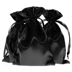 Knitial Black Satin Bags