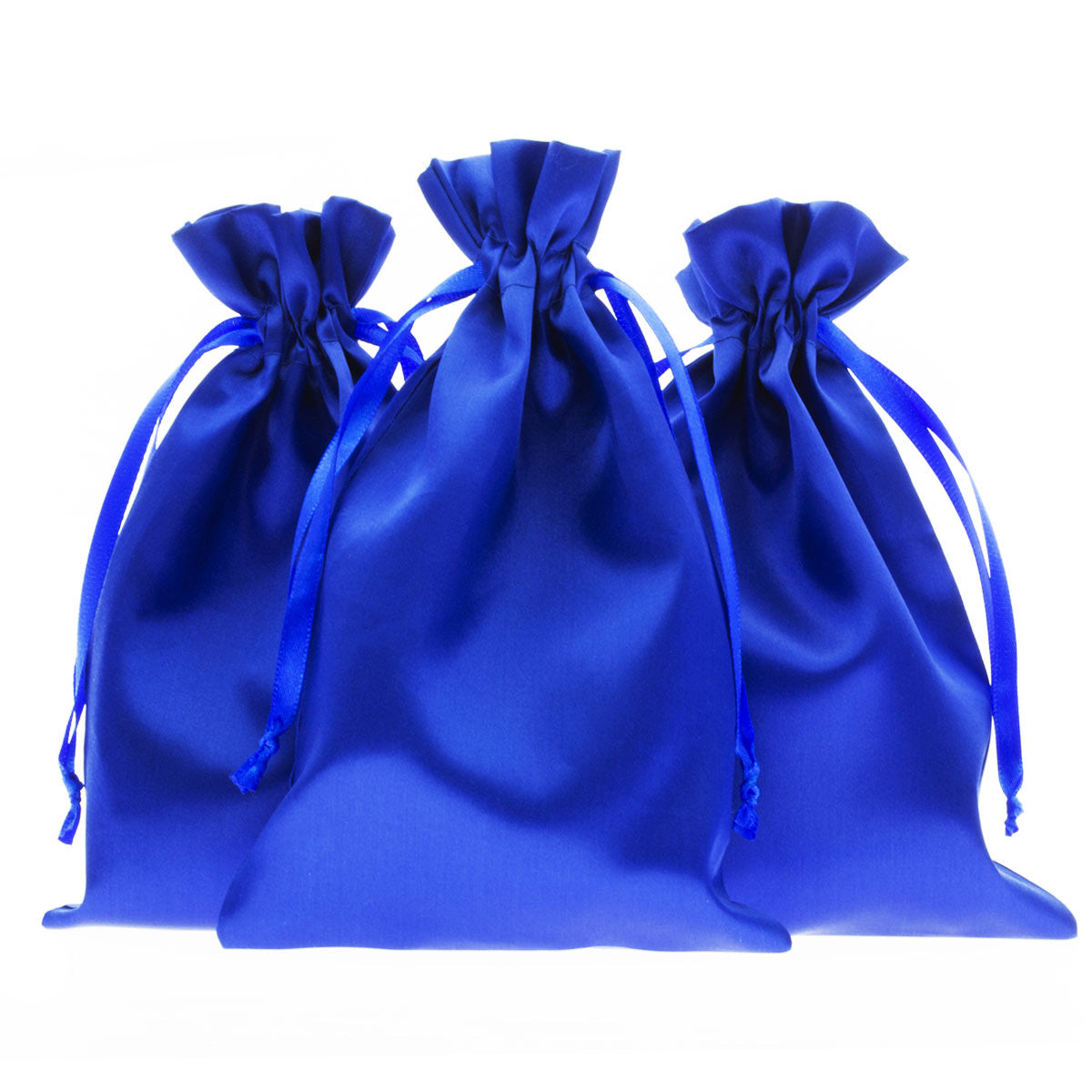 Knitial Brand Blue Satin Bags Set of 50