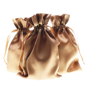 Knitial Old Gold Satin Bags