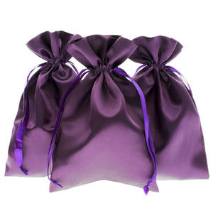 Knitial Purple Satin Bags