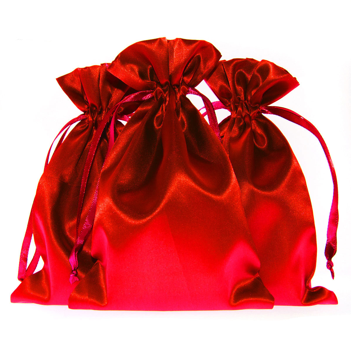 Knitial Red Satin Bags
