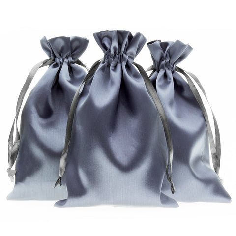 Knitial Brand Silver Satin Bags Set of 50