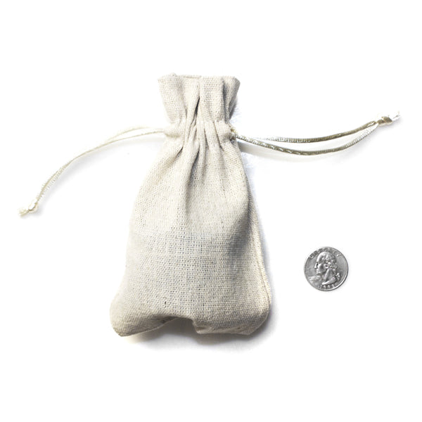 Linen Drawstring Bags With Nylon Cords (25 Pack)