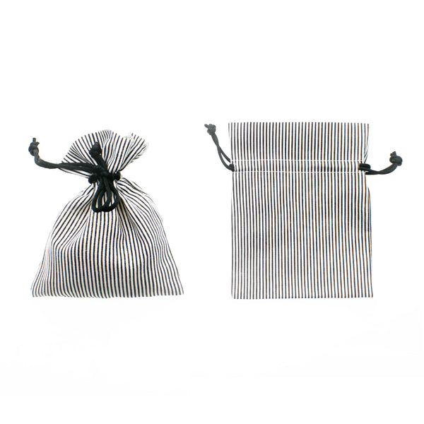 Pinstripe Cotton Favor Bags (24 Pack)
