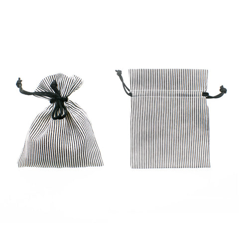 Pinstripe Cotton Favor Bags (24 Pack)