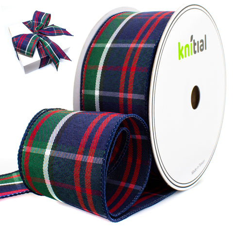 Tartain Plaid Ribbon 2-1/2" x 25 Yards by Knitial