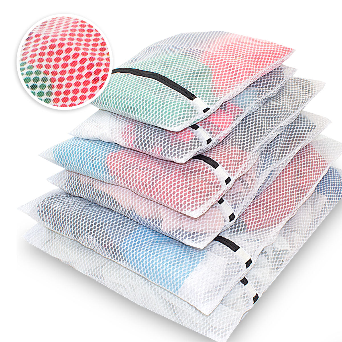 Knitial Honeycomb Laundry Mesh Bags Set of 6 Bags