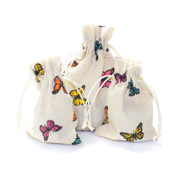 Linen and Bags Butterfly Print Shape Linen Bags