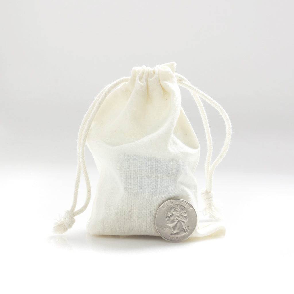 Knitial Brand Cotton Muslin Drawstring Bags (25 Pack)