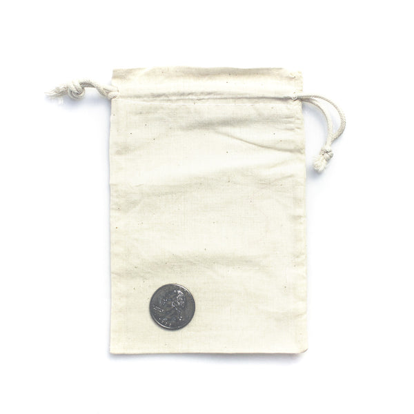 4x6 Cotton Muslin Drawstring Bags (25 Pack)