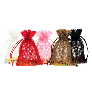 Cotton Mesh Drawstring Bags Party Favor Bags