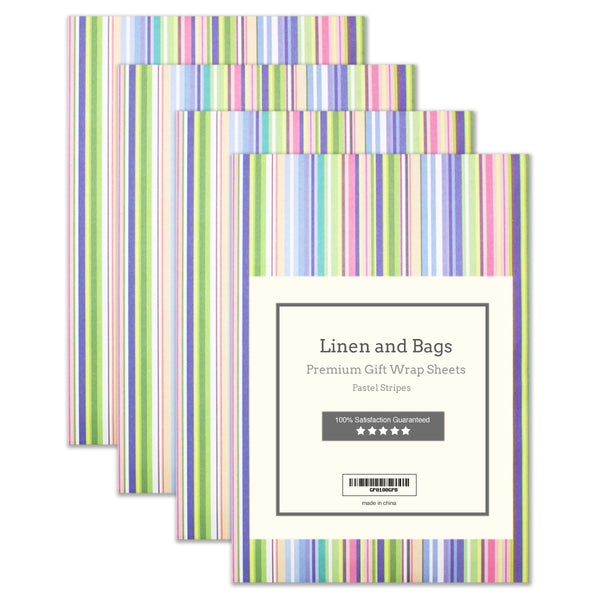 Premium Striped Wrapping Paper Gift Sheets 20" x 28"