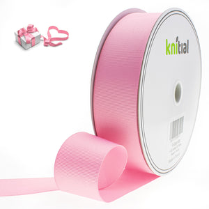 Knitial Pink Grosgrain Ribbon 1-1/2" x 50 Yards