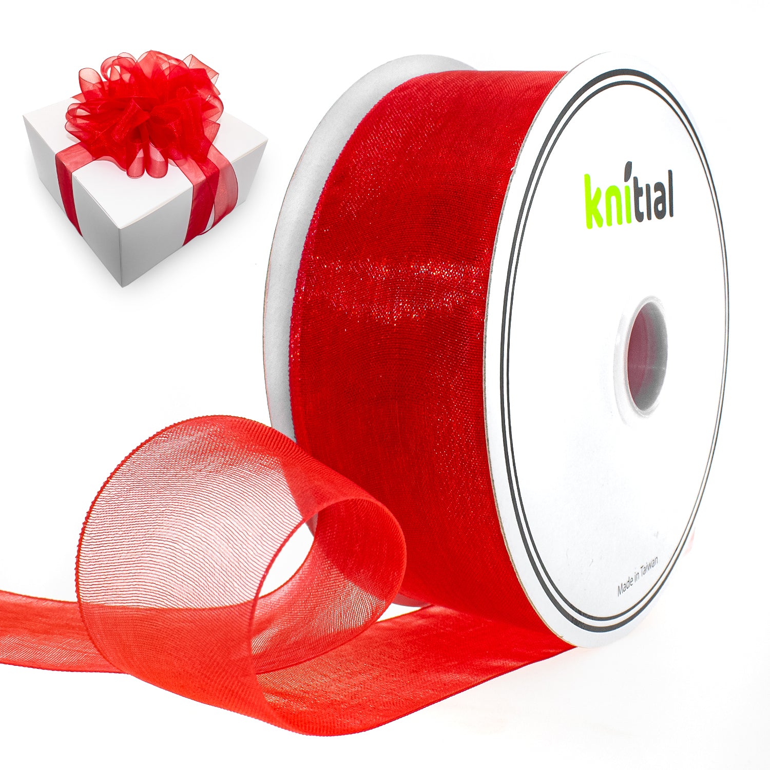 Knitial Brand Organza Ribbon 1-1/2" x 50 Yards