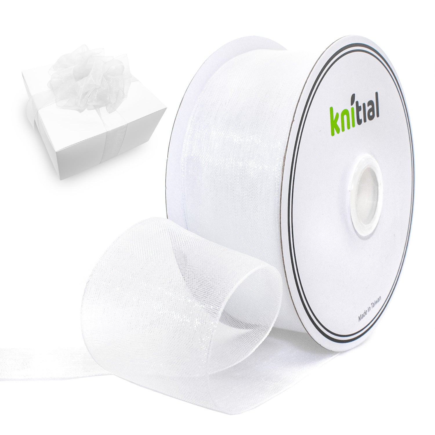 Knitial Brand Organza Ribbon 1-1/2" x 50 Yards